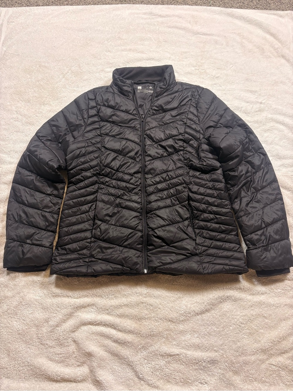 Xersion Womens Large Black Lightweight Quilted Puffer Jacket